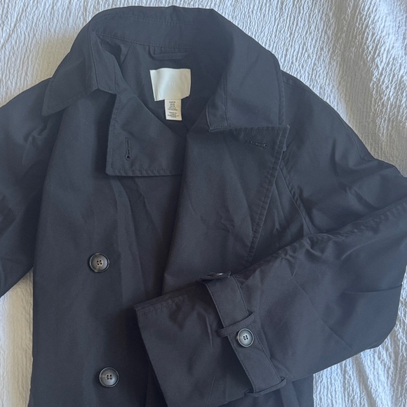 H&M Jackets & Blazers - H&M Black Double-Breasted Trench Coat